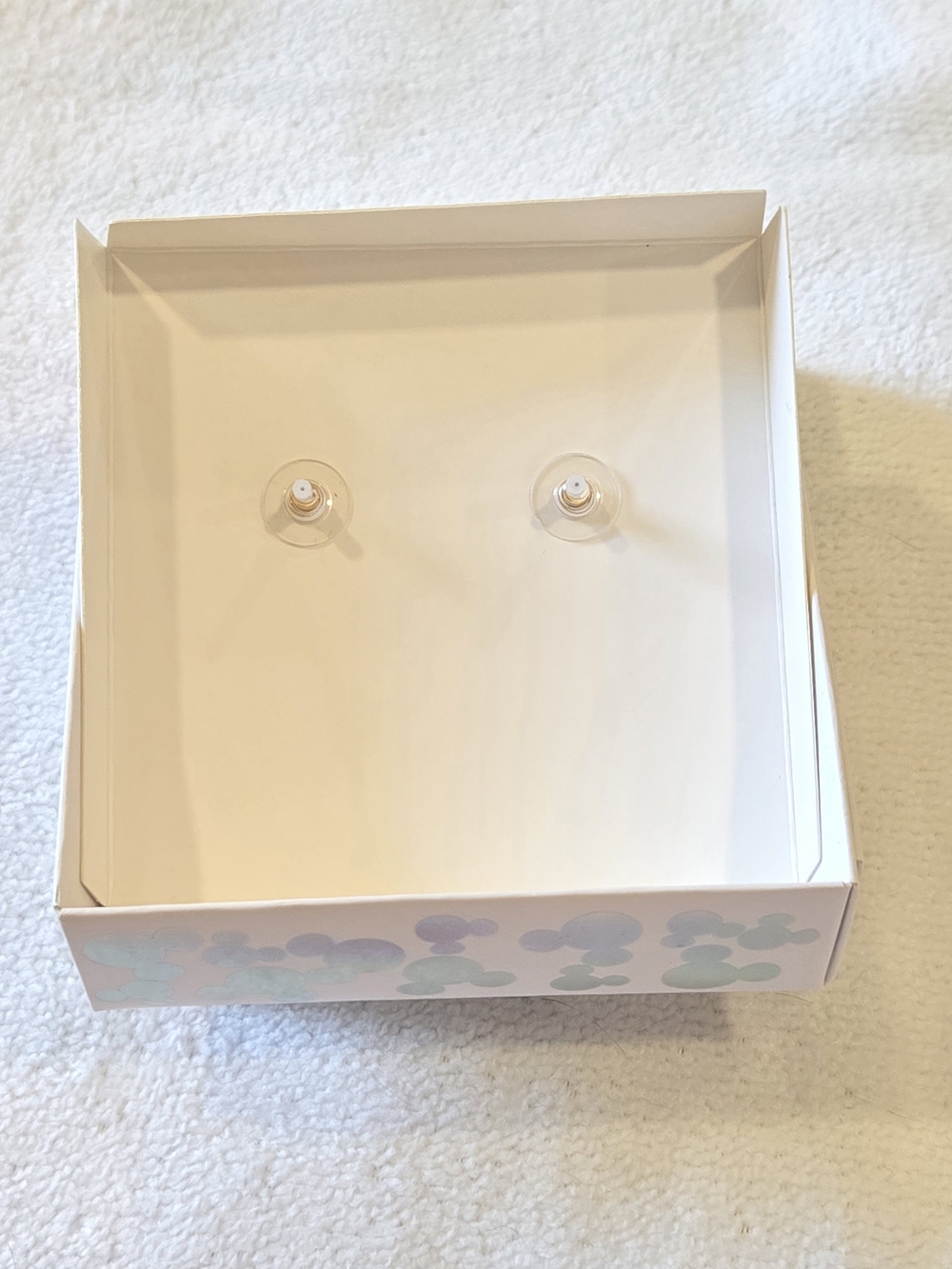 BaubleBar X Disney NIB Rose Gold Mickey Studs with Multicolor Crystal Egg Drops - Picture 3 of 5